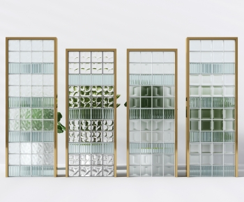 Modern Glass Screen Partition-ID:671600104