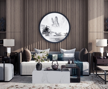 New Chinese Style Sofa Combination-ID:786627055