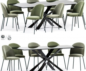 Modern Dining Table And Chairs-ID:507709035