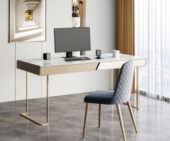 Modern Computer Desk And Chair-ID:920563948
