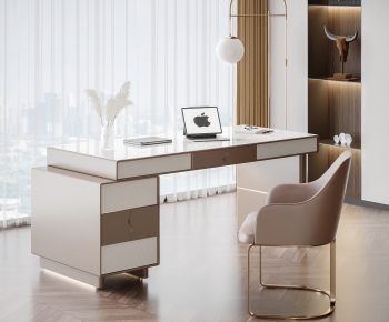 Modern Computer Desk And Chair-ID:498981958