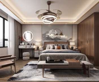 New Chinese Style Bedroom-ID:869860892