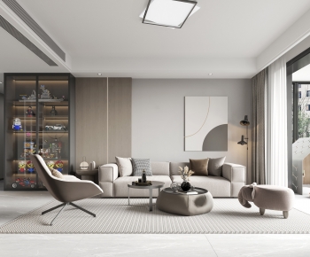 Modern A Living Room-ID:878351936