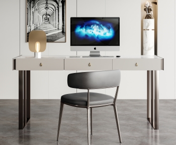 Modern Computer Desk And Chair-ID:582973005