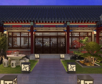 Chinese Style Ancient Architectural Buildings-ID:987874037