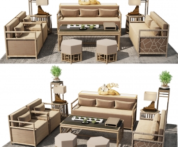 New Chinese Style Sofa Combination-ID:339643968