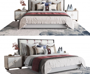 New Chinese Style Double Bed-ID:407824993