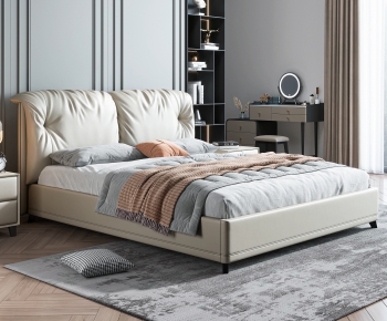 Modern Double Bed-ID:516439919