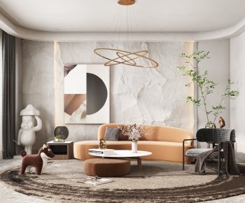 Wabi-sabi Style A Living Room-ID:482090953