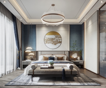New Chinese Style Bedroom-ID:414590856
