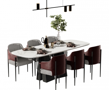 Modern Dining Table And Chairs-ID:545558932