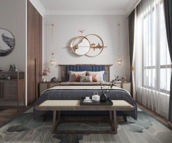 New Chinese Style Bedroom-ID:384296899