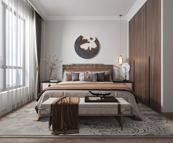 New Chinese Style Bedroom-ID:166841034