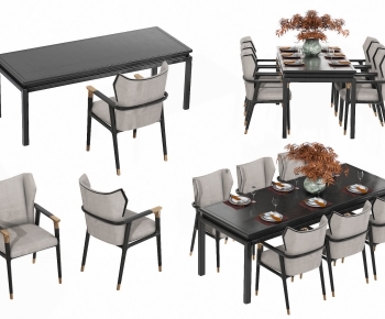 New Chinese Style Dining Table And Chairs-ID:443193917