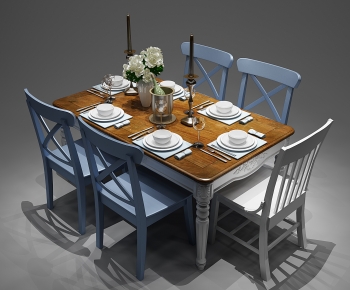 Mediterranean Style Dining Table And Chairs-ID:704468975