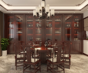 Chinese Style Dining Room-ID:985567092