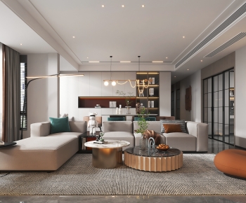 Modern A Living Room-ID:655544048