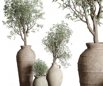 Modern Wabi-sabi Style Potted Green Plant-ID:484431036