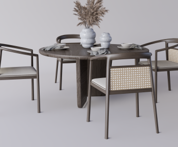 Wabi-sabi Style Dining Table And Chairs-ID:847646005