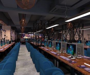 Industrial Style Internet Cafe-ID:927262072