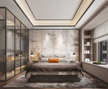 New Chinese Style Bedroom-ID:995944021