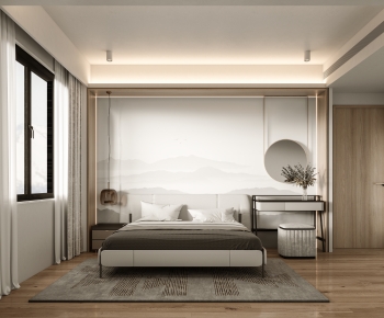 New Chinese Style Bedroom-ID:978497035