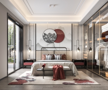New Chinese Style Bedroom-ID:330270054