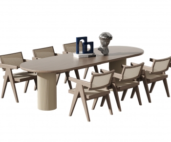 Wabi-sabi Style Dining Table And Chairs-ID:218144895