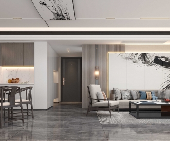 New Chinese Style A Living Room-ID:822102076