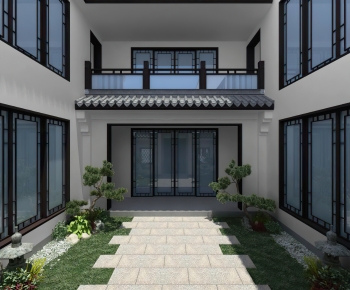 New Chinese Style Courtyard/landscape-ID:584126004