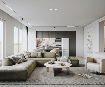 Modern A Living Room-ID:633941899