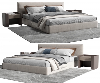 Modern Double Bed-ID:345515014