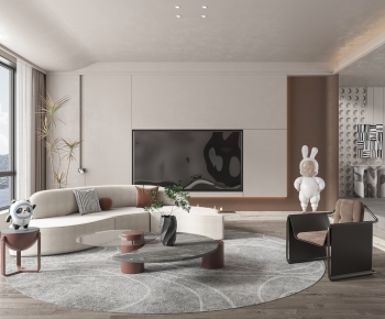 Modern Wabi-sabi Style A Living Room-ID:380578048