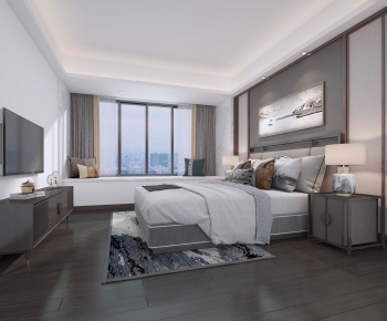 New Chinese Style Bedroom-ID:922569998