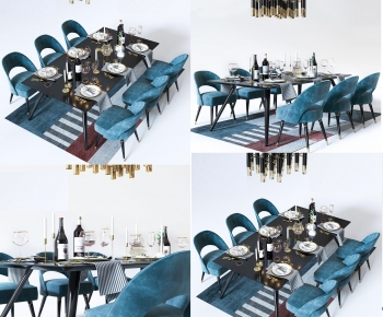 Nordic Style Dining Table And Chairs-ID:459115039