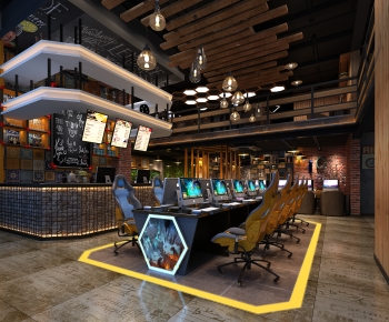 Industrial Style Internet Cafe-ID:190058958