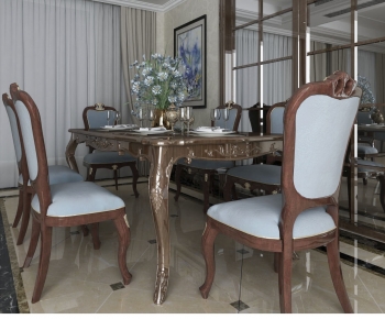 New Chinese Style Dining Table And Chairs-ID:373271949