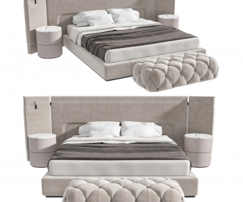 Modern Double Bed-ID:621539125