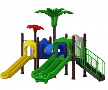 现代儿童器材 塑料滑梯-ID:364115955