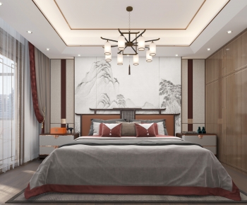 Chinese Style New Chinese Style Bedroom-ID:720244888