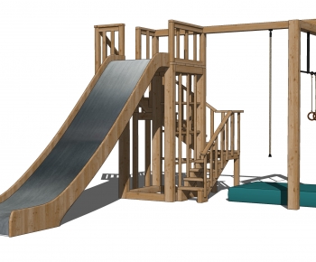 现代儿童滑梯 娱乐器材设备 游乐设施 攀爬架-ID:347821957