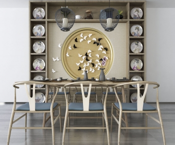 New Chinese Style Dining Table And Chairs-ID:317218077