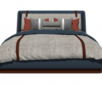 Nordic Style Double Bed-ID:870546104