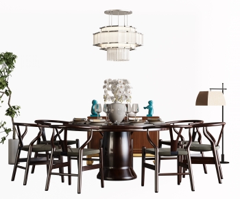 New Chinese Style Dining Table And Chairs-ID:661180035