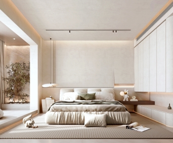 Wabi-sabi Style Bedroom-ID:936947116