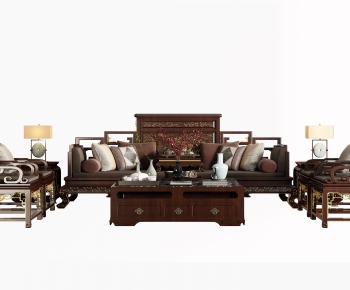Chinese Style Sofa Combination-ID:613394029
