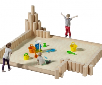 现代沙子场地 挖沙玩具 儿童人物-ID:582626107