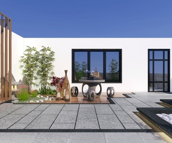 New Chinese Style Courtyard/landscape-ID:444039119