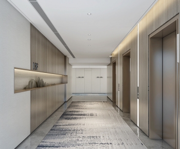 Modern Corridor/elevator Hall-ID:619613896