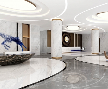 Modern Office Reception Desk-ID:643352996